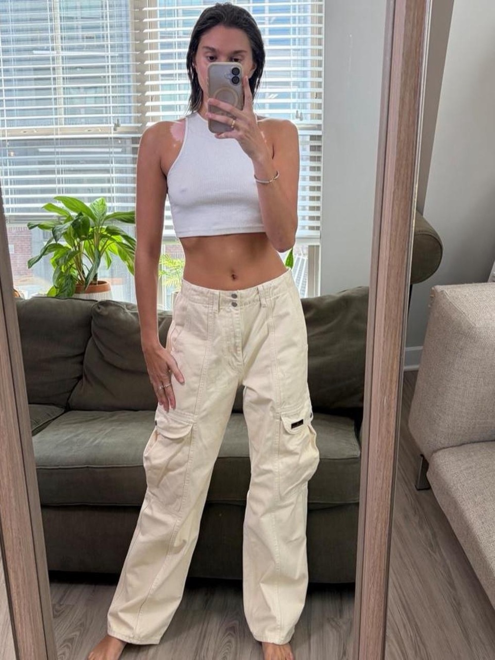 BDG from urban outfitters cream cargo pants